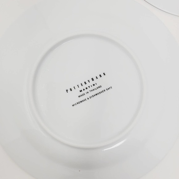 3. Pottery Barn Martini Cocktail Plates Set of 3 - Picture 6 of 9